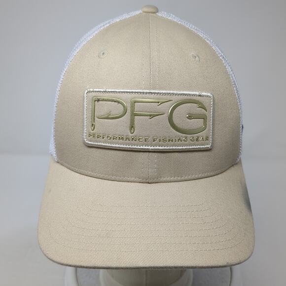 PFG Performance Fishing Gear Fitted Trucker Hat Beige XL Columbia - Picture 2 of 9
